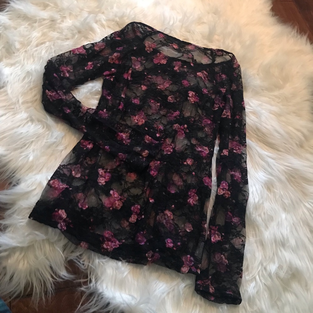Sheer Lace Layering Top!